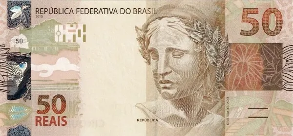 روی اسکناس 50 reais رئال برزیل