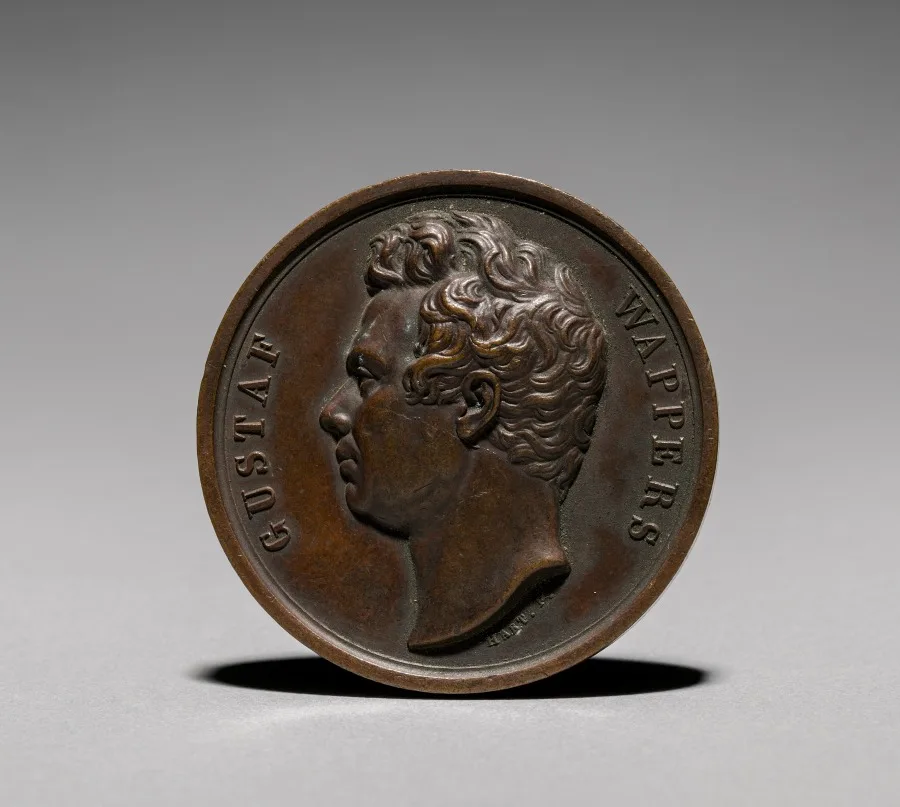Medal: Gustaf Wappers (obverse) — تصویر رکورد موزهٔ هنر کلیولند (دسترسی آزاد)