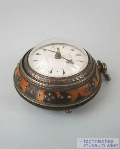 Türkische Taschenuhr mit zwei Übergehäusen - Schildpatt u.Silber — تصویر رکورد یوروپیانا