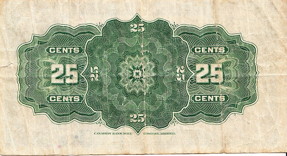 پشت اسکناس — 25 cent کانادا