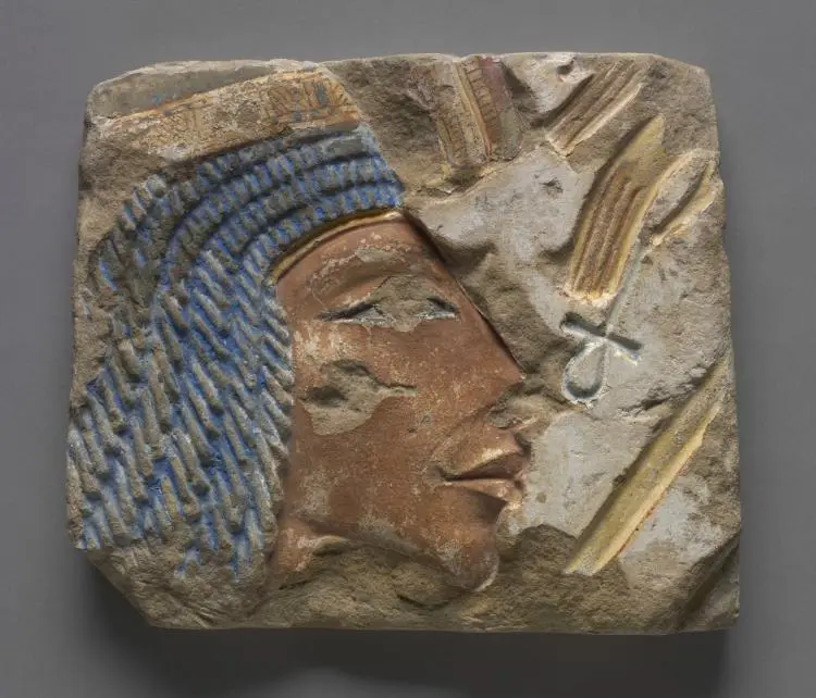 Talatat: Portrait of Nefertiti — تصویر رکورد موزهٔ هنر کلیولند (دسترسی آزاد)