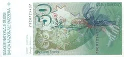 پشت اسکناس 50 francs فرانک سوئیس