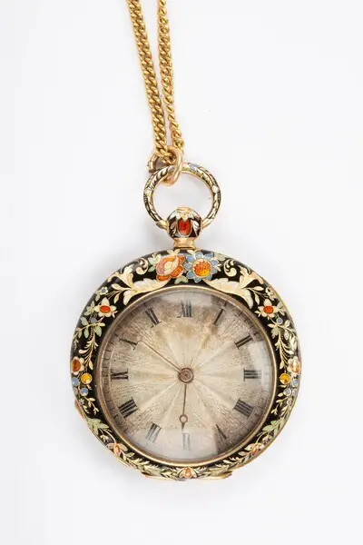Taschenuhr mit Halskette, H. Menet, Genf (CH), um 1850 — تصویر رکورد یوروپیانا