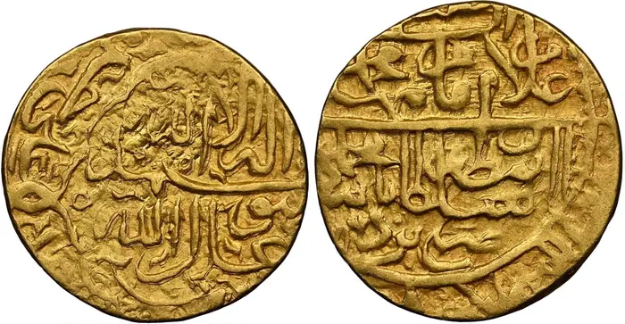 روی و پشت «½ مثقال — شاه محمد خدابنده، ۱۵۷۷–۱۵۷۸ م» — عکس رکورد کاتالوگ نومیستا