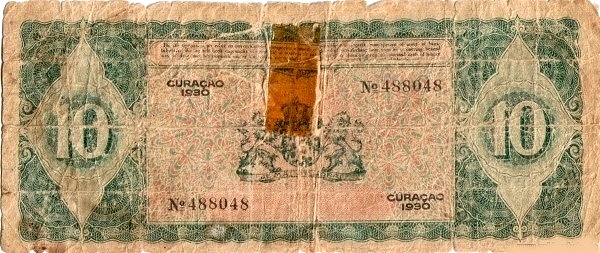 پشت اسکناس — 10 guilder هلند