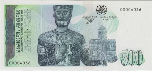 روی اسکناس — 500 lari گرجستان