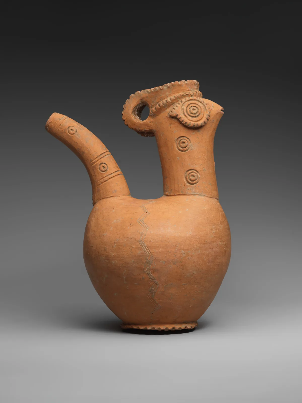 Spouted vessel — تصویر رکورد موزهٔ متروپولیتن (دسترسی آزاد)