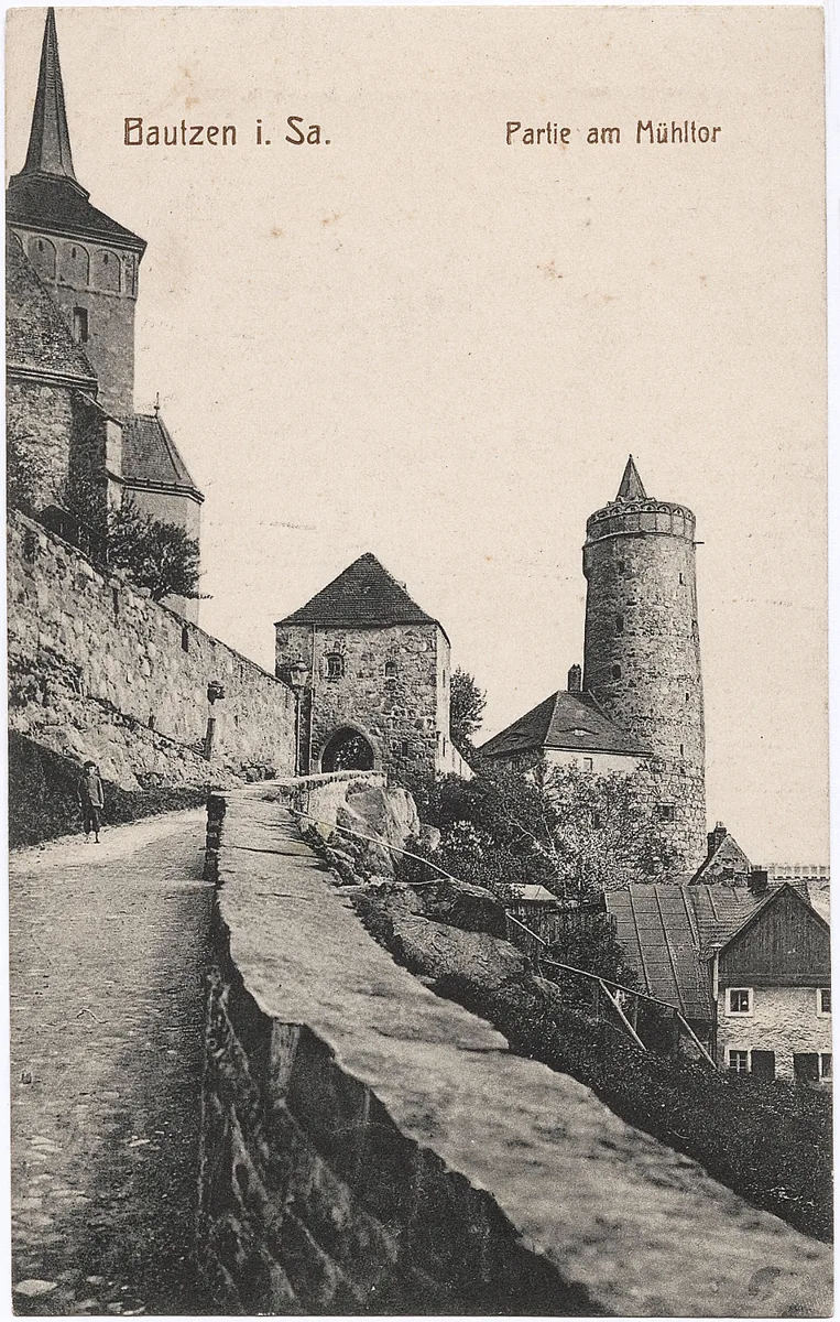 Bautzen. Mühltor, Ansichtskarte — تصویر رکورد یوروپیانا