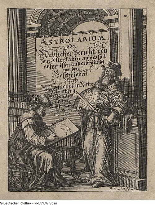 Title copper (astronomer with astrolabe) — تصویر رکورد یوروپیانا