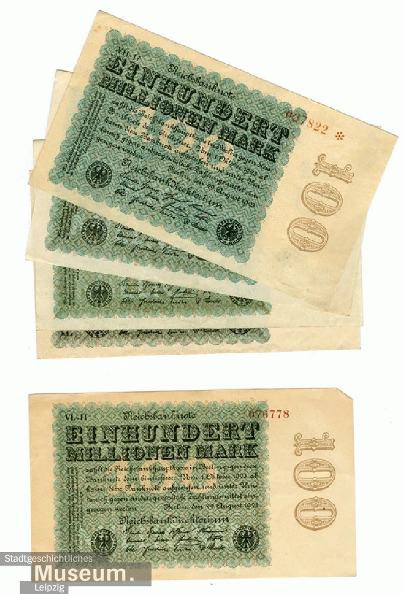 Reichsbanknote über 100 Millionen Mark — تصویر رکورد یوروپیانا