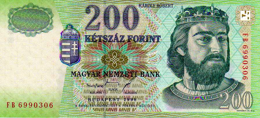 روی اسکناس — 200 فورینت مجارستان