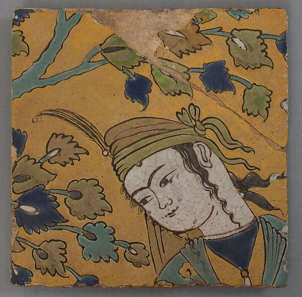 Tile Fragment of a Garden Scene Panel — تصویر رکورد موزهٔ متروپولیتن (دسترسی آزاد)