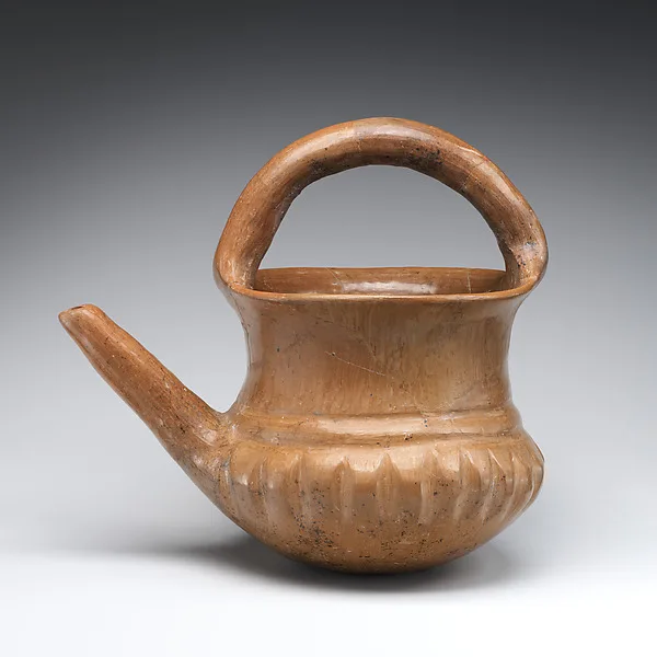 Spouted jar with a basket handle — تصویر رکورد موزهٔ متروپولیتن (دسترسی آزاد)