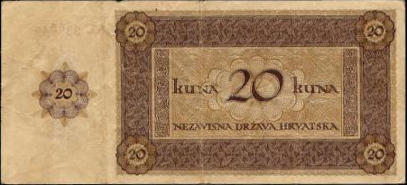 روی اسکناس — 20 kuna کرواسی