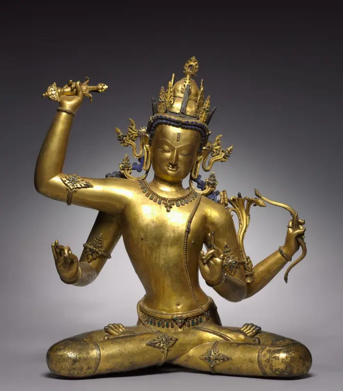 Bodhisattva of Wisdom (Manjushri) — تصویر رکورد موزهٔ هنر کلیولند (دسترسی آزاد)