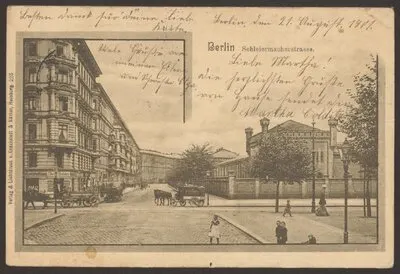 Ansichtskarte Schleiermacherstraße, Ecke Blücherstraße — تصویر رکورد یوروپیانا