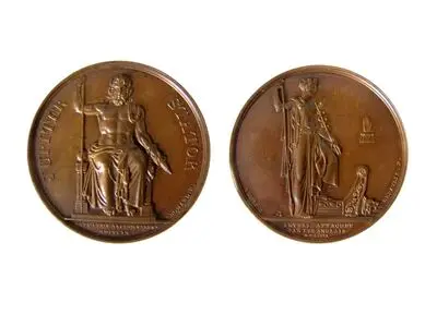 Medalie dedicată sosirii lui Napoleon la Schoenbrunn și apărarea Anversului — تصویر رکورد یوروپیانا
