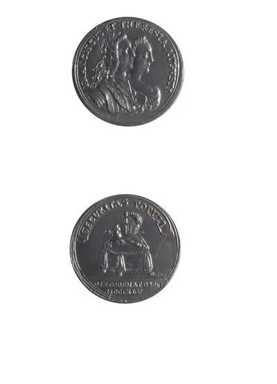 Medalie dedicată încoronării lui Francisc I și Mariei Teresia ca împărați romano-germani — تصویر رکورد یوروپیانا