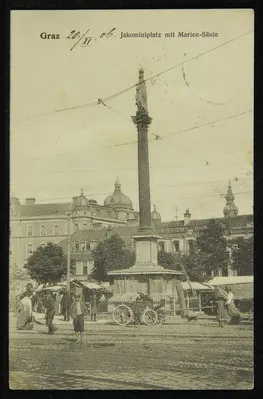 Graz Jakominiplatz mit Marien-Säule — تصویر رکورد یوروپیانا