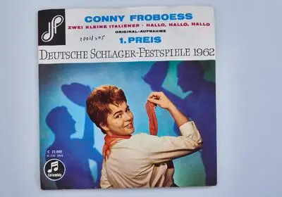 Zwei kleine Italiener / Hallo, Hallo, Hallo - Conny Froboess Single — تصویر رکورد یوروپیانا