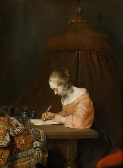 Woman Writing a Letter — تصویر رکورد یوروپیانا
