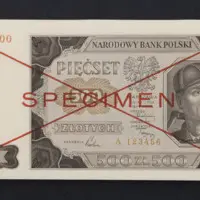 PLN 500 - SPECIMEN — تصویر رکورد یوروپیانا