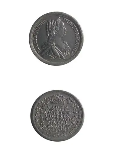Medalie dedicată încoronării Mariei Teresia ca regină a Boemiei — تصویر رکورد یوروپیانا
