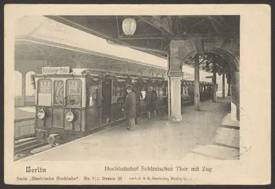 Ansichtskarte "Hochbahnhof Schlesisches Thor mit Zug" — تصویر رکورد یوروپیانا