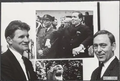 Tijdens een persconferentie in het Congres Centrum Den Haag werden de winnaars van de World Press Photo 1967 bekend gemaakt. Rechts de Nederlander K.E. Vereecken, fotograaf van de Haagsche Courant, di — تصویر رکورد یوروپیانا