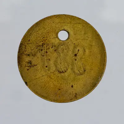 Marca: CERBU; Tehnica: batere, perforare, incizare; Muchia: netedă; Aversul: Legendă dispusă circular pe margine, în partea superioară, delimitată la exterior de un cerc perlat. În centru incizat nr. — تصویر رکورد یوروپیانا