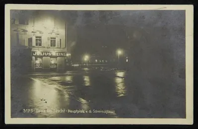 Graz bei Nacht - Hauptplatz v. d. Schmiedgasse — تصویر رکورد یوروپیانا