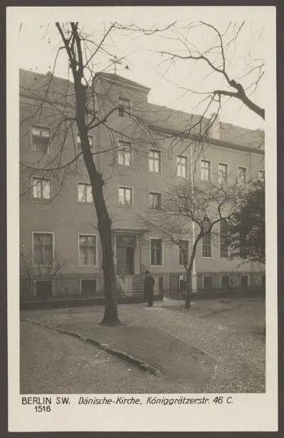 Ansichtskarte „Dänische-Kirche“, Stresemannstraße — تصویر رکورد یوروپیانا