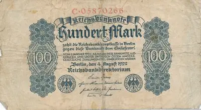 Zahlungsmittel / Reichsbanknote / Hundert Mark — تصویر رکورد یوروپیانا