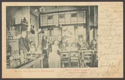 Ansichtskarte "Harmel's Restaurant", Görlitzer Straße 75 [1/2] — تصویر رکورد یوروپیانا