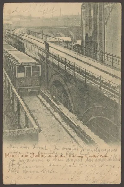 Ansichtskarte "Bahnzug in voller Fahrt", Gleisdreieck [2/2] — تصویر رکورد یوروپیانا