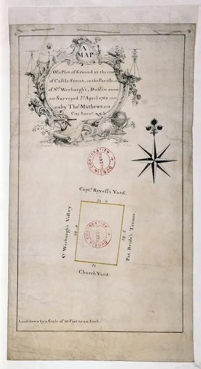 Map of a Plot of Ground at Rear of Castle Street in Parish of St. Werburgh — تصویر رکورد یوروپیانا