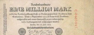 Zahlungsmittel / Reichsbanknote / Eine Million Mark — تصویر رکورد یوروپیانا