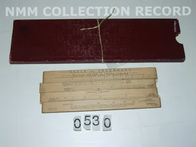 Freeboard calculating slide-rule — تصویر رکورد یوروپیانا