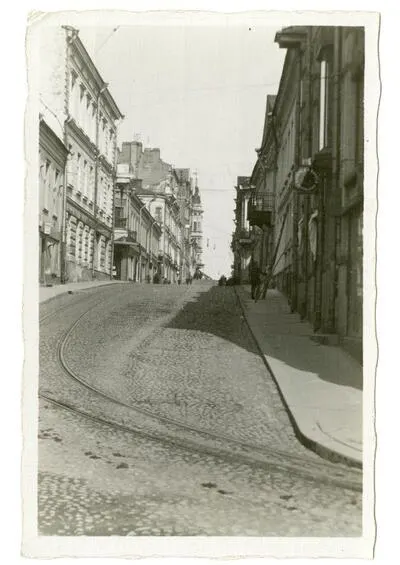 Slottsgatan i Viborg, med restaurang Lehtovaara ... — تصویر رکورد یوروپیانا