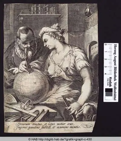 Mann und Frau mit einem Globus. — تصویر رکورد یوروپیانا