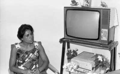A typical room in the 1970's with the traditional tube radio and a vinile gramophone. — تصویر رکورد یوروپیانا