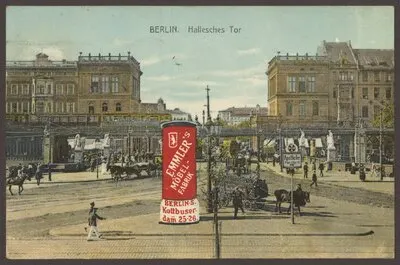 Ansichtskarte Litfaßsäule "Emmler's Möbelfabrik", Hallesches Tor — تصویر رکورد یوروپیانا