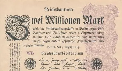 Zahlungsmittel / Reichsbanknote / Zwei Millionen Mark — تصویر رکورد یوروپیانا