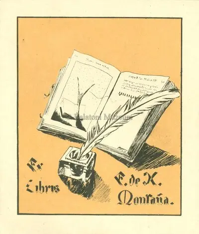 Ex libris E.de X. Monrana — تصویر رکورد یوروپیانا