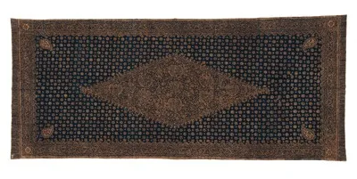 Cotton headscarf for women with floral and geometric motifs — تصویر رکورد یوروپیانا