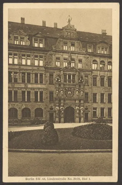 Ansichtskarte Gebäude der Victoria-Versicherung, Lindenstraße [3/3] — تصویر رکورد یوروپیانا