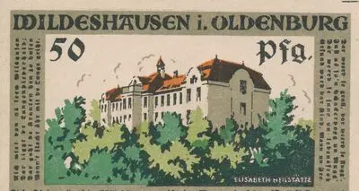 Zahlungsmittel / Geldschein der Stadt Wildeshausen in Oldenburg / 50 Pfennig — تصویر رکورد یوروپیانا