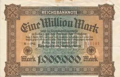 Zahlungsmittel / Reichsbanknote / Eine Million Mark — تصویر رکورد یوروپیانا