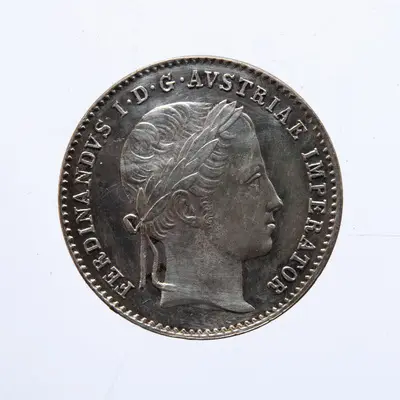 Medalie (jeton) dedicată încoronării lui Ferdinand al V-lea ca rege al Boemiei — تصویر رکورد یوروپیانا
