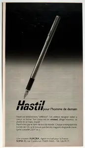 Pubblicità da rivista francese della penna stilografica Hastil — تصویر رکورد یوروپیانا